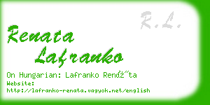 renata lafranko business card